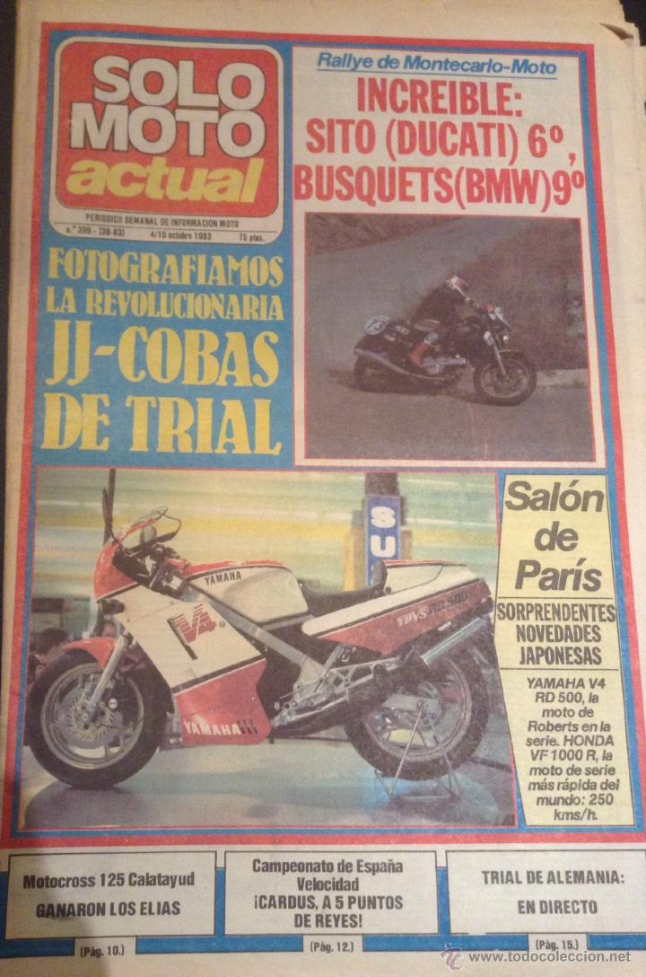 Voitures et Motocyclettes: revista periodico solo moto actual de 1983 n&ordm; 399 jj cobas trial