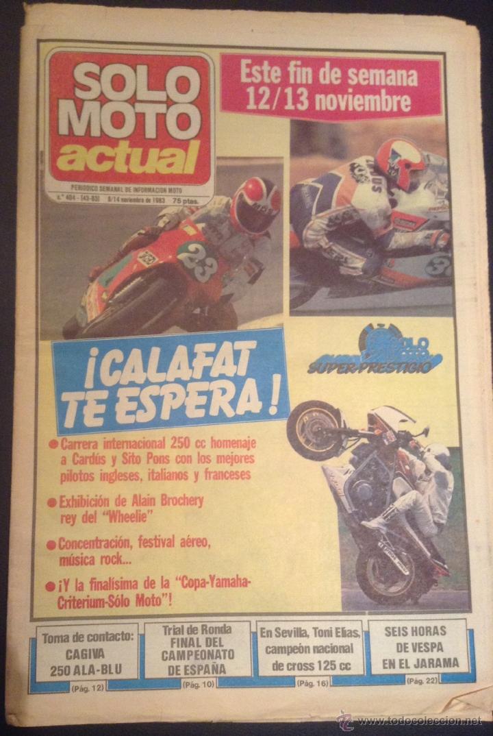 Voitures et Motocyclettes: revista periodico solo moto actual de 1983 n&ordm; 404 cagiva 250 ala-blu