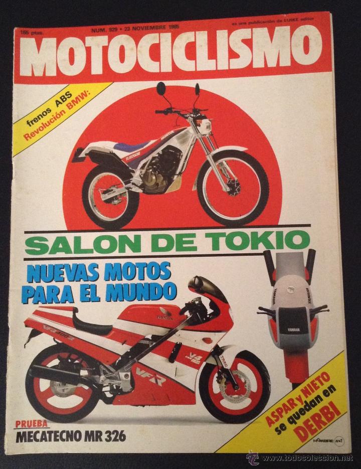 Cars and Motorcycles: revista motociclismo 23 noviembre de 1985 numero 929 prueba mecatecno mr 326