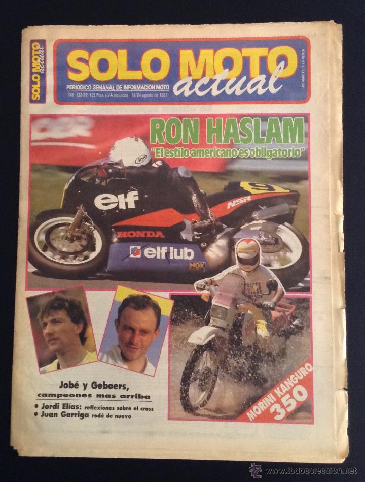 Automobili e Motociclette: revista periodico solo moto actual de 1987 n&ordm; 593 morini kanguro 350