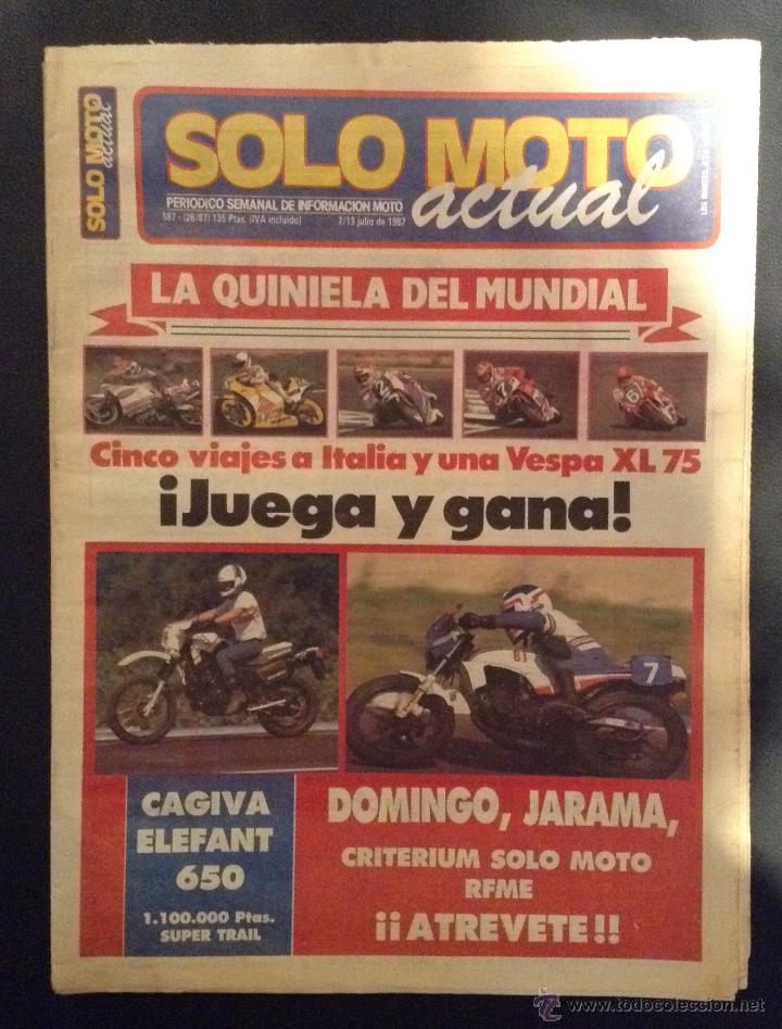 Automobili e Motociclette: revista periodico solo moto actual de 1987 n&ordm; 587 cagiva elefant 650