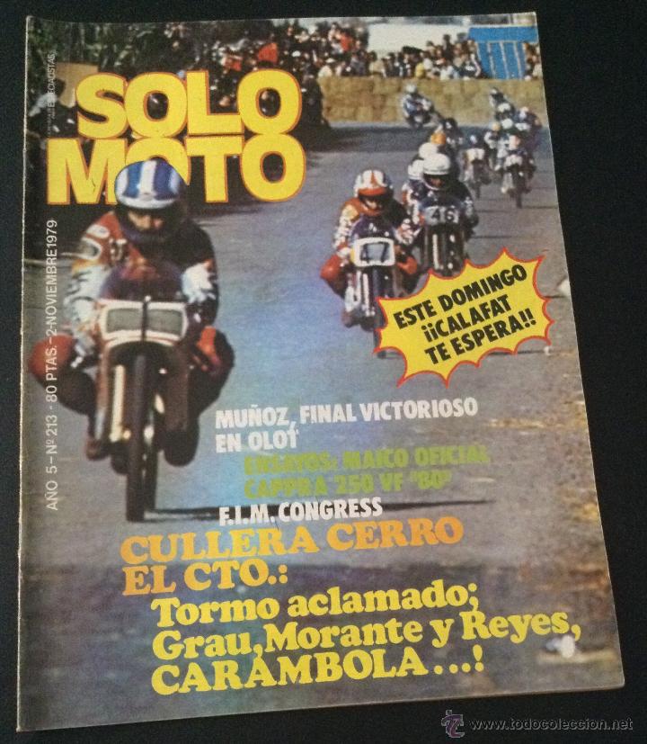 Automobili e Motociclette: revista solo moto n&ordm; 213 de 1979 maico oficial cappra 250 vf 80