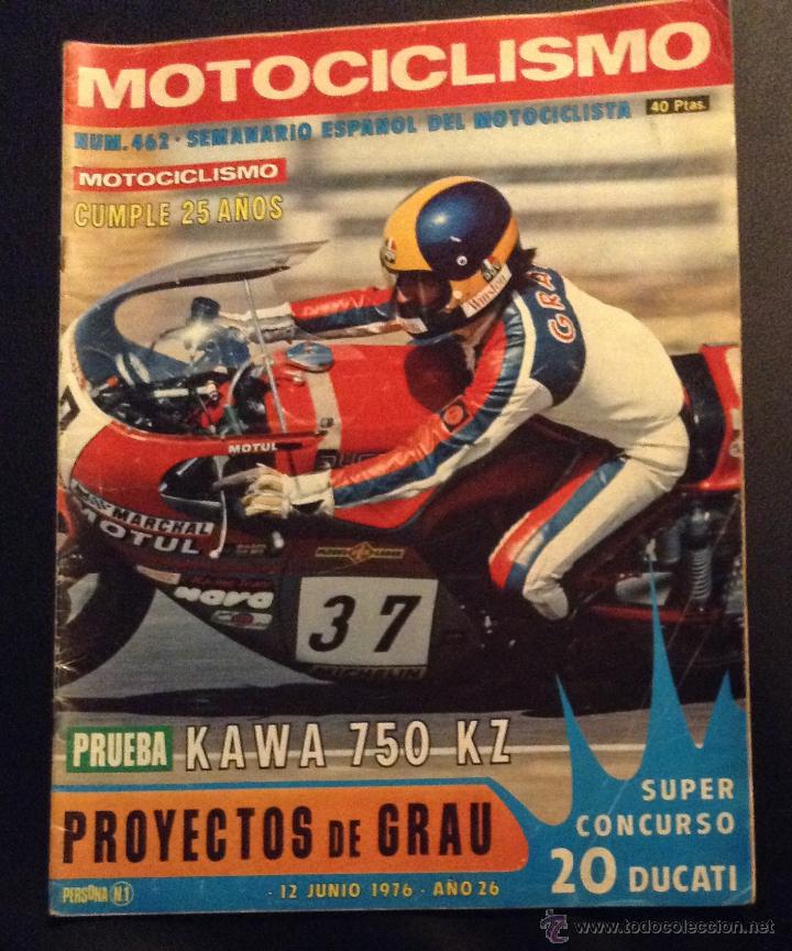 Cars and Motorcycles: revista motociclismo n&ordm; 462 de 1976 kawa 750 kz