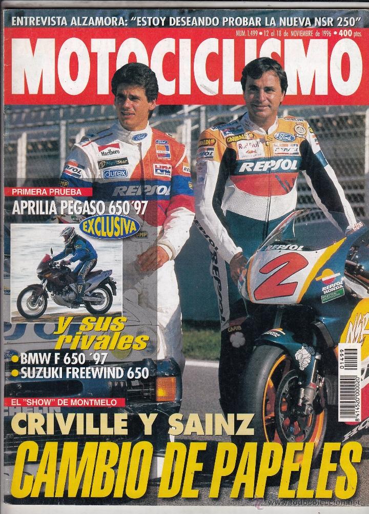 Voitures et Motocyclettes: REVISTA MOTOCICLISMO N&ordm; 1499 A&Ntilde;O 1996. CONTACTO: APRILIA PEGASO 650.
