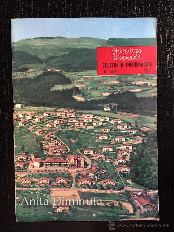 Voitures et Motocyclettes: ANTIGUO BOLETIN DE INFORMACI&Oacute;N N&ordm; 206 - FIRESTONE HISPANIA - JUNIO 1965 - A COLOR - CON PUBLICIDAD Y