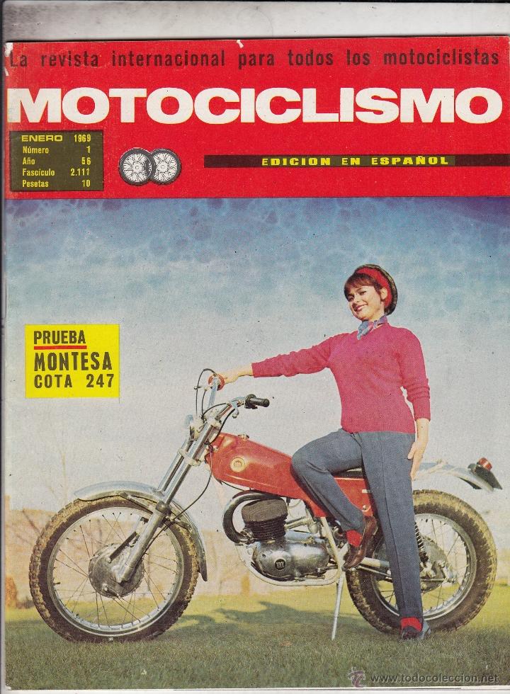 Coches y Motocicletas: REVISTA MOTOCICISMO N&ordm; ENERO A&Ntilde;O 1969. PRUEBA: MONTESA COTA 247. CATALOGO MOTOS ESPA&Ntilde;OLAS.