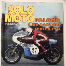 Coches y Motocicletas: REVISTA SOLO MOTO Nº 54, AÑO 2, 10 SEPTIEMBRE 1976, POSTER ROGER DE COSTER, KAWASAKI 400,VER SUMARIO