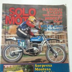 Coches y Motocicletas: REVISTA SOLO MOTO Nº 86, AÑO 3, 22 ABRIL 1977, POSTER KENNY ROBERTS, MONTESA, VER SUMARIO.