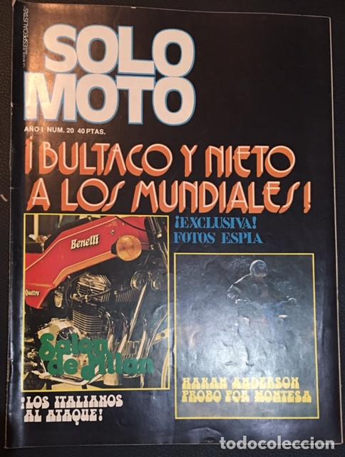 Carros e motociclos: revista solo moto a&ntilde;o 1 numero n&ordm; 20