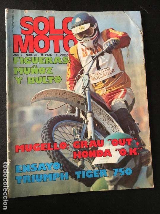 Automobili e Motociclette: revista solo moto numero n&ordm; 41 de 1976 triumph tiger 750