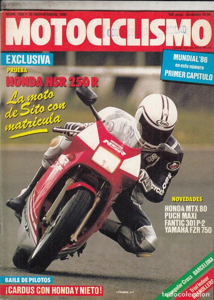 Autos und Motorr&auml;der: REVISTA MOTOCICLISMO N&ordm; 980 A&Ntilde;O 1986. PRUEBA: HONDA NSR 250 R. FANTIC 301 PROGRESS 2.