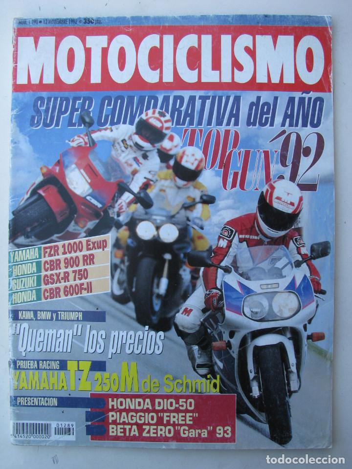 Voitures et Motocyclettes: REVISTA MOTOCICLISMO N&ordm; 1290 - A&Ntilde;O 1992 - FOTO SUMARIO - FZR 1000 EXUP-CBR 900RR -GSX R 750-CBR 600F