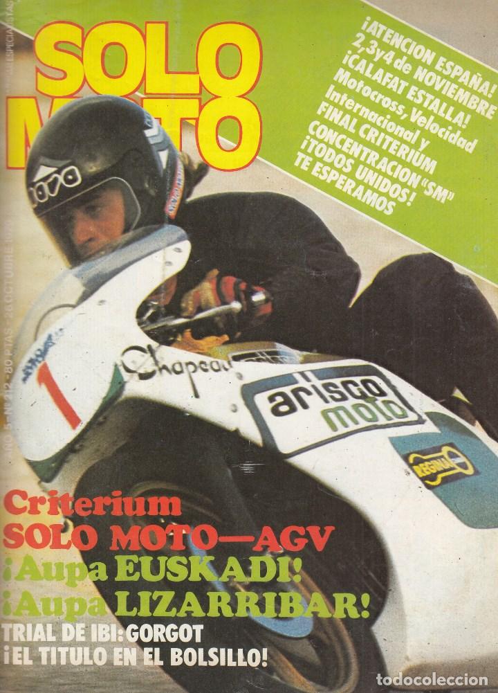 Carros e motociclos: REVISTA SOLO MOTO ACTUAL N&ordm; 212 A&Ntilde;O 1979. POSTER RICARDO TORMOL.