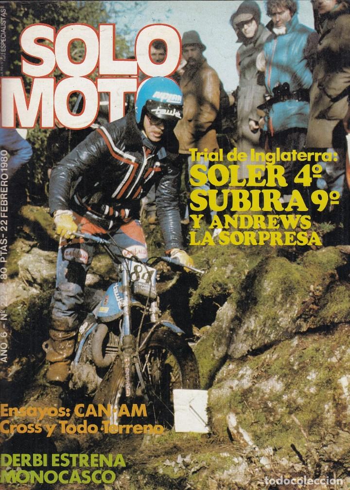 Carros e motociclos: REVISTA SOLO MOTO ACTUAL N&ordm; 227 A&Ntilde;O 1980. PRUEBA: GAMA CROSS Y ENDURO BOMBARDIER CAN AM
