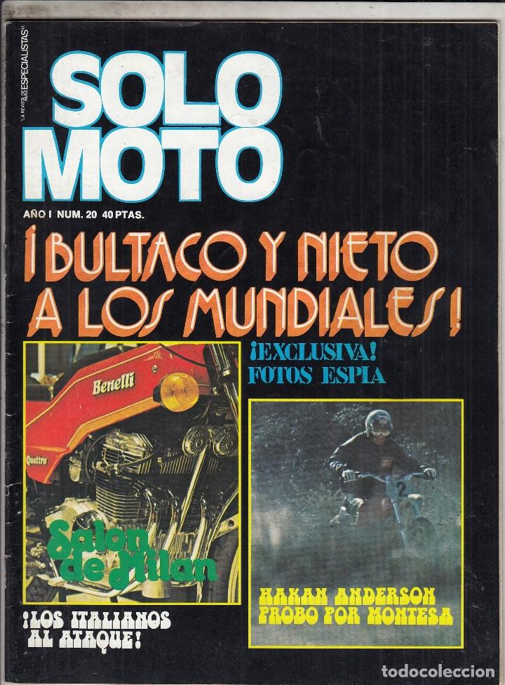 Autos und Motorr&auml;der: REVISTA SOLO MOTO ACTUAL N&ordm; 20 A&Ntilde;O 1975. NO INCLUYE POSTER