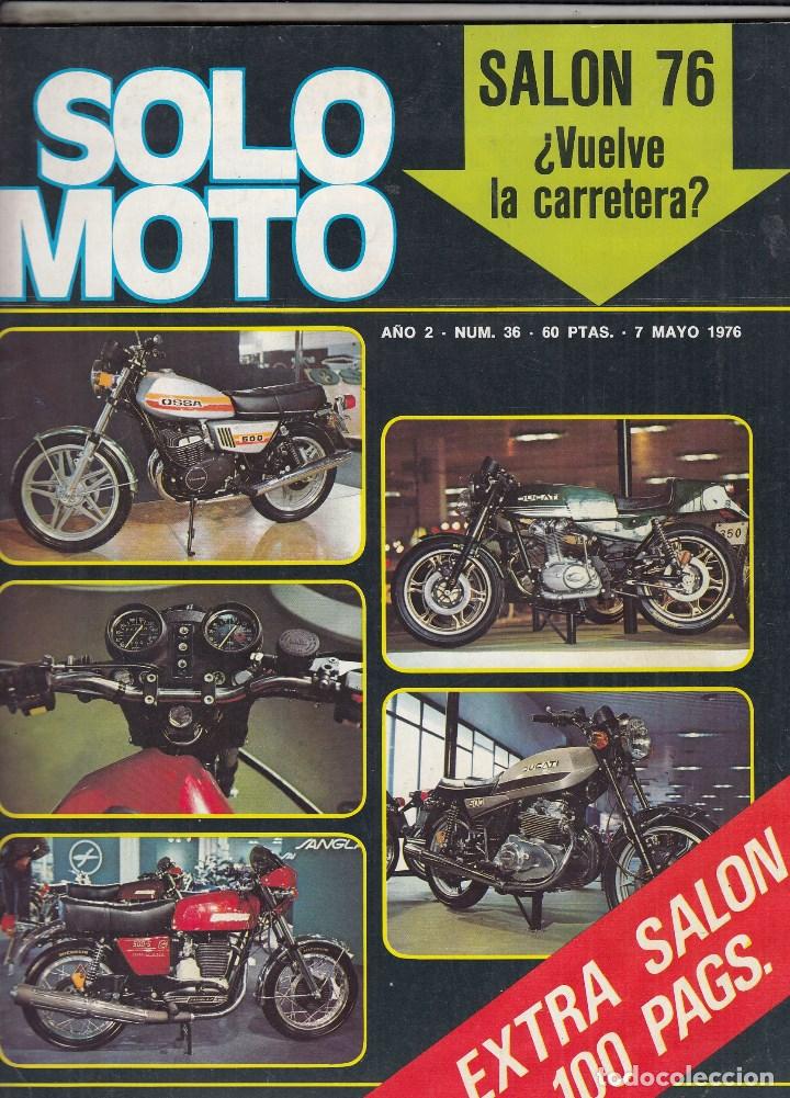 Coches y Motocicletas: REVISTA SOLO MOTO ACTUAL N&ordm; 36 A&Ntilde;O 1976. POSTER: WALTER VILLA (HARLEY DAVIDSON).