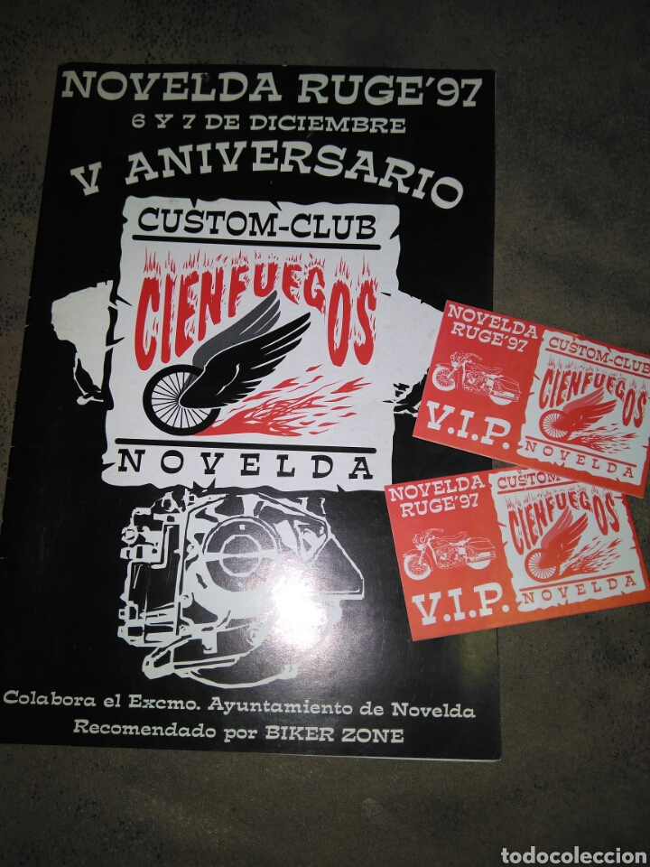 Automobili e Motociclette: Programa NOVELDA RUGE'97 CUSTOM CLUB CIENFUEGOS. + 2 ENTRADAS VIP BIKERS