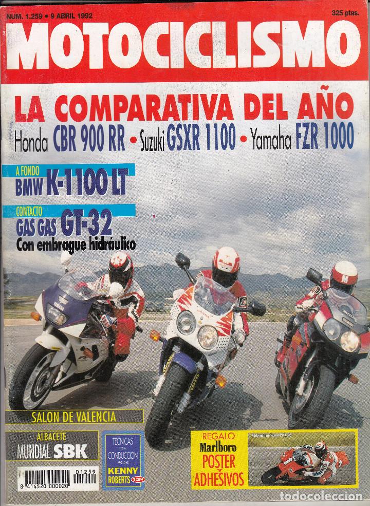 Autos und Motorr&auml;der: REVISTA MOTOCICLISMO N&ordm; 1259 A&Ntilde;O 1992. PRUEBA: BMW K 100 LT.GAS GAS GT 32.YAMAHA YZE 750 CARLOS MAS.