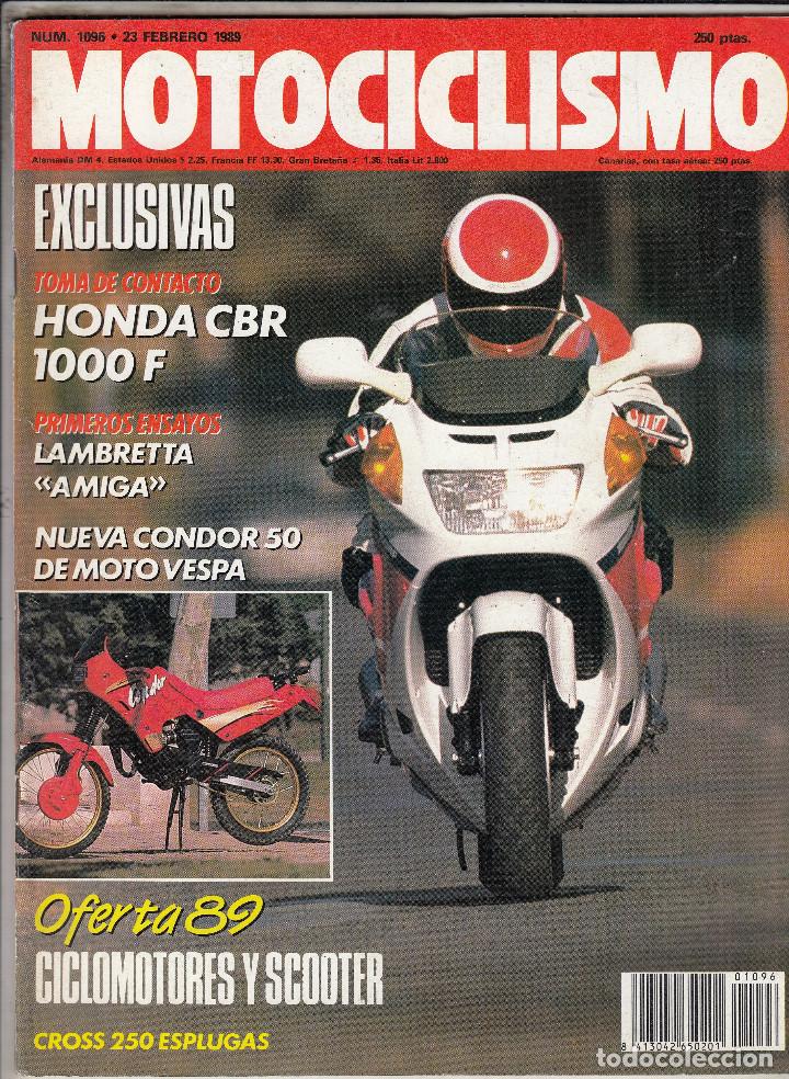 Autos und Motorr&auml;der: REVISTA MOTOCICLISMO N&ordm; 1096 A&Ntilde;O 1989. TOMA CONTACTO: HONDA CRB 1000 F,