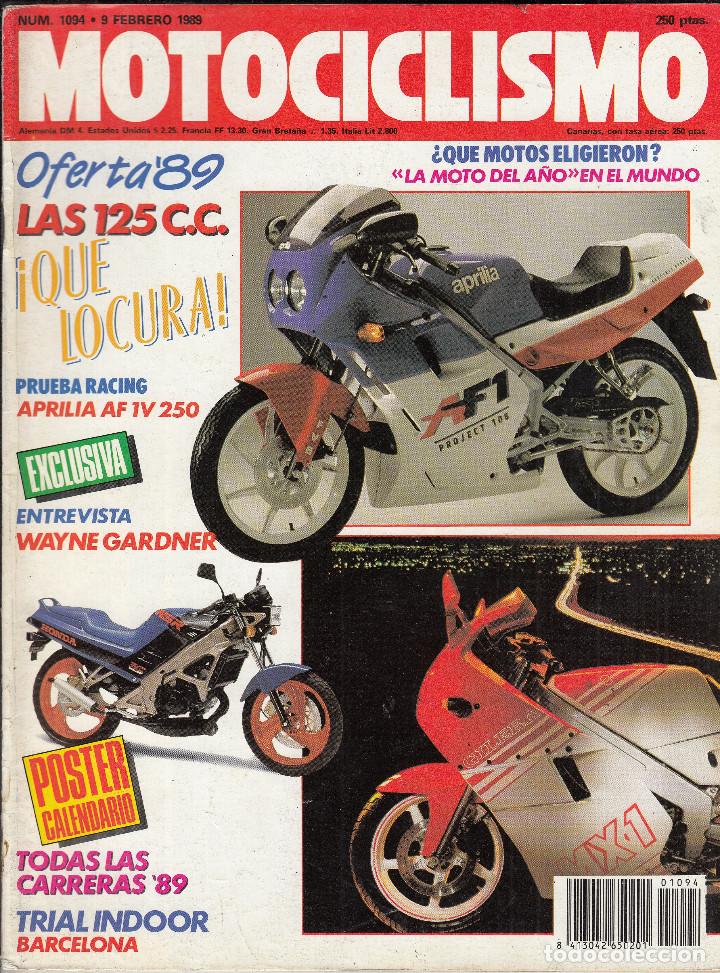 Autos und Motorr&auml;der: REVISTA MOTOCICLISMO N&ordm; 1094 A&Ntilde;O 1989. PRUEBA: MACAL TT II. APRILIA AF1 V 250.
