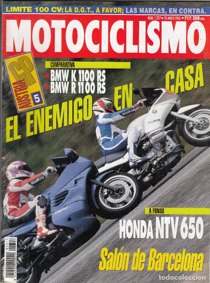 Autos und Motorr&auml;der: REVISTA MOTOCICLISMO N&ordm; 1317 A&Ntilde;O 1993. PRUEBA: HONDA NTV 650. COMP: BMW K 1100 RS Y BMW R 1100 RS.