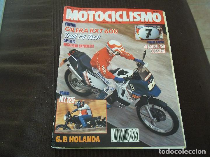 Carros e motociclos: REVISTA MOTOCICLISMO N&ordm; 1114 A&Ntilde;O 1989. PRUEBA: GILERA RXT 600. PRUEBA: MZ 125. CONTACTO: MECATECNO