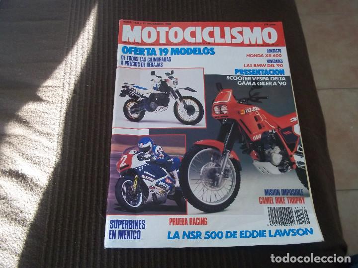 Voitures et Motocyclettes: REVISTA MOTOCICLISMO N&ordm; 1139 A&Ntilde;O 1989. GAMA: GILERA 90. PRUEBA: HONDA XR 600. PRUEBA RACING: HONDA