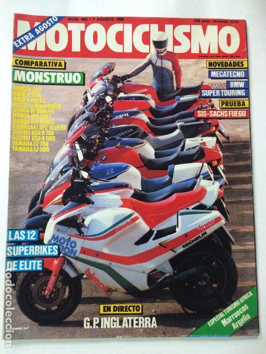 Voitures et Motocyclettes: REVISTA MOTOCICLISMO N&Uacute;MERO 965 7 AGOSTO 1986 MV 750, VER SUMARIO.