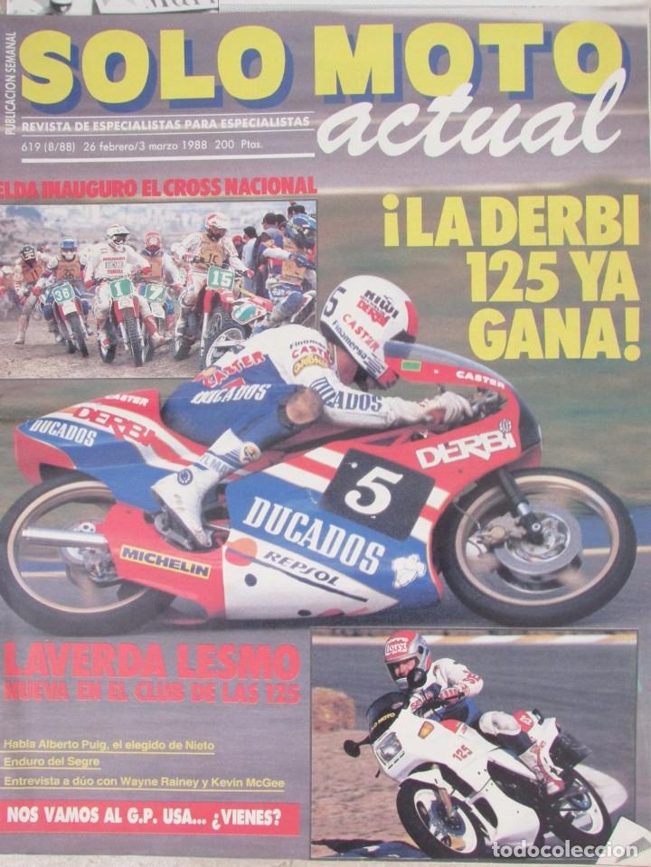 Autos und Motorr&auml;der: SOLO MOTO ACTUAL 619 1988. CROSS EN ELDA. LAVERDA LESMO, ALBERTO PUIG, ENDURO DEL SEGRE.