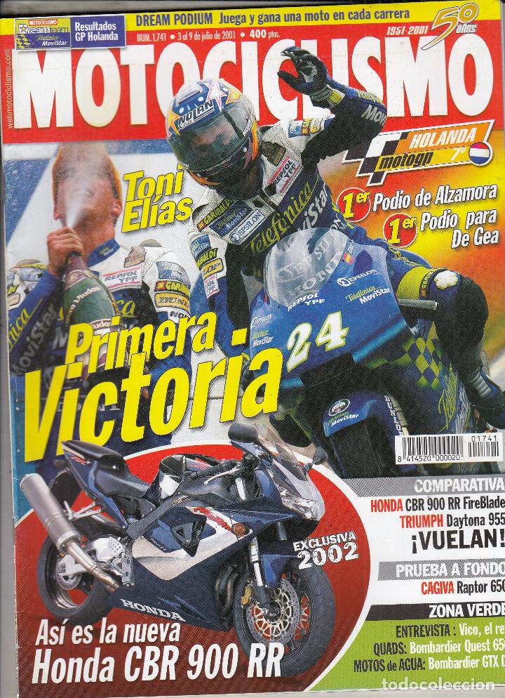 Autos und Motorr&auml;der: REVISTA MOTOCICLISMO N&ordm; 1741 A&Ntilde;O 2001. PRUEBA: CAGIVA RAPTOR 650. COMP: HONDA CBR RR FIREBLADE