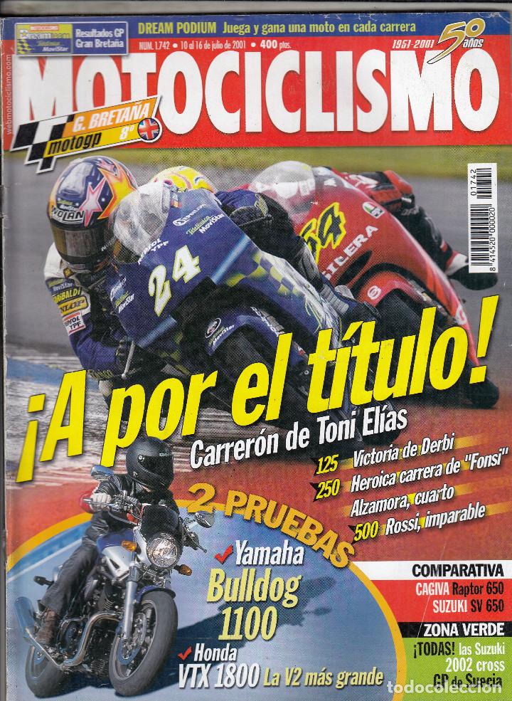 Voitures et Motocyclettes: REVISTA MOTOCICLISMO N&ordm; 1742 A&Ntilde;O 2001. PRU:YAMAHA BULLDOG 1100.HONDA VTX 1800.COMP:CAGIVA RAPTOR 650