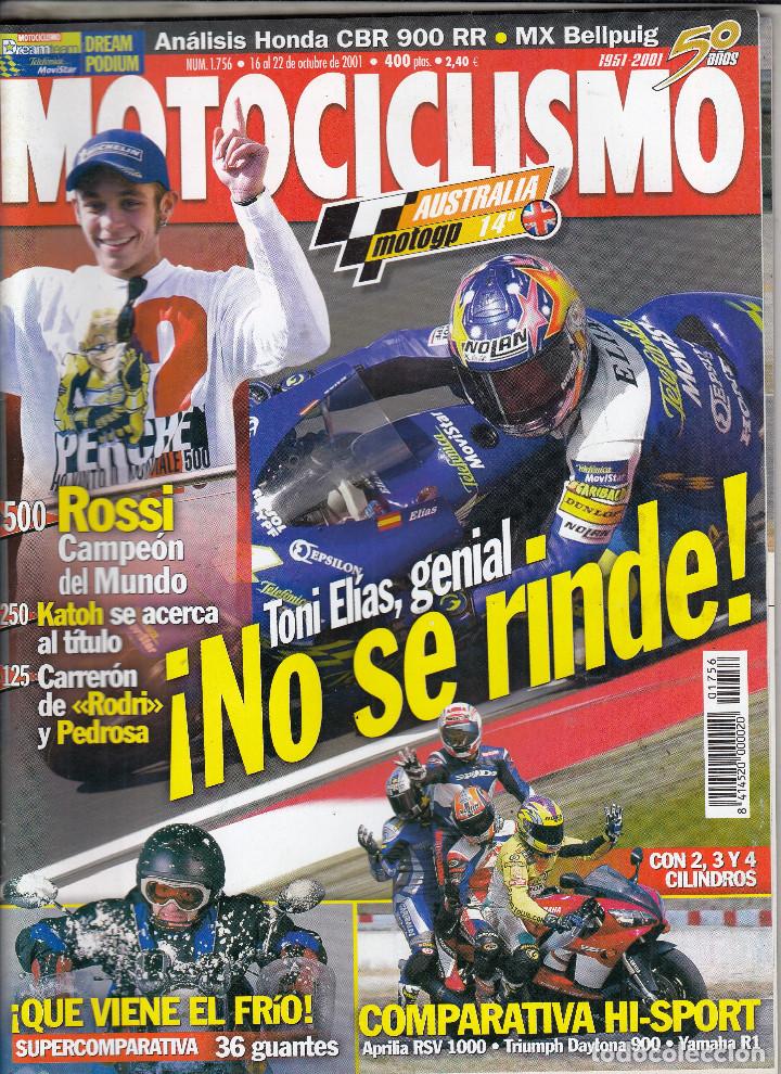 Voitures et Motocyclettes: REVISTA MOTOCICLISMO N&ordm; 1756 A&Ntilde;O 2001. COMP: APRILIA RSV 1000, TRIUMPH DAYTONA 955I Y YAMAHA YZF R1.