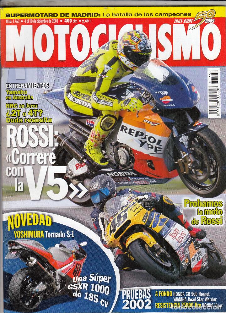 Cars and Motorcycles: REVISTA MOTOCICLISMO N&ordm; 1763 A&Ntilde;O 2001. PRU HONDA CB 900 HORNET. YAMAHA XV 1700. ROAD STAR WARRIOR.