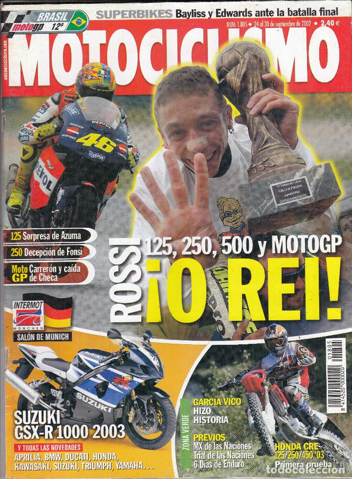 Voitures et Motocyclettes: REVISTA MOTOCICLISMO N&ordm; 1805 A&Ntilde;O 2002.