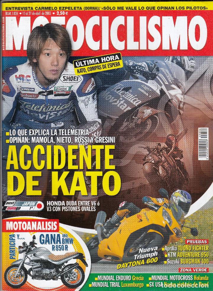 Voitures et Motocyclettes: REVISTA MOTOCICLISMO N&ordm; 1834 A&Ntilde;O 2003. PRUEBA: APRILIA TUONO FICHTER, KTM ADVENTURE 950.