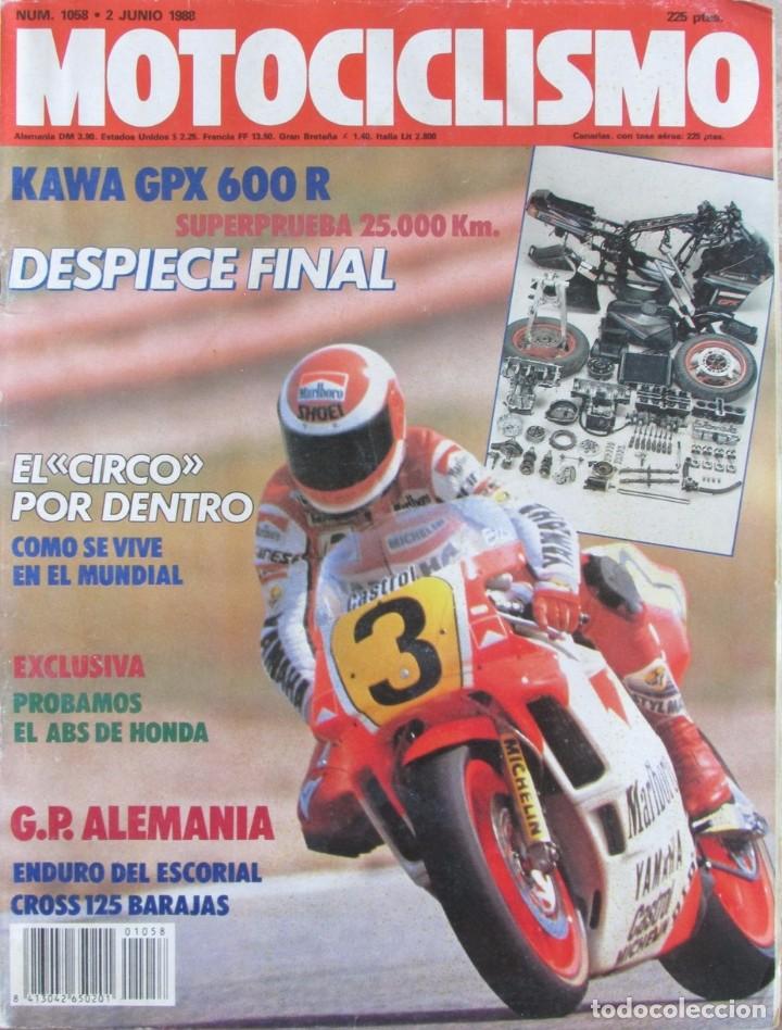 Voitures et Motocyclettes: MOTOCICLISMO 1058 1988 KAWA GPX 600 R DESPIECE FINAL. GP ALEMANIA. BENELLI RACING. BMW K-75 C