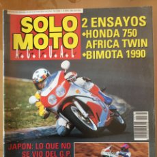 Coches y Motocicletas: REVISTA SOLO MOTO ABRIL 1990. Lote 96586335