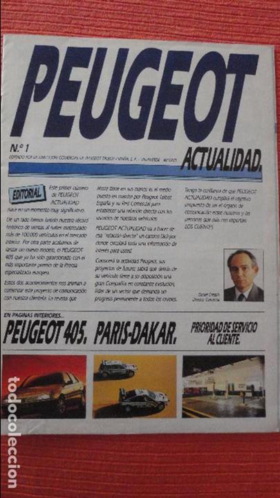 Coches y Motocicletas: PEUGEOT ACTUALIDAD N&ordm; 1. 1988