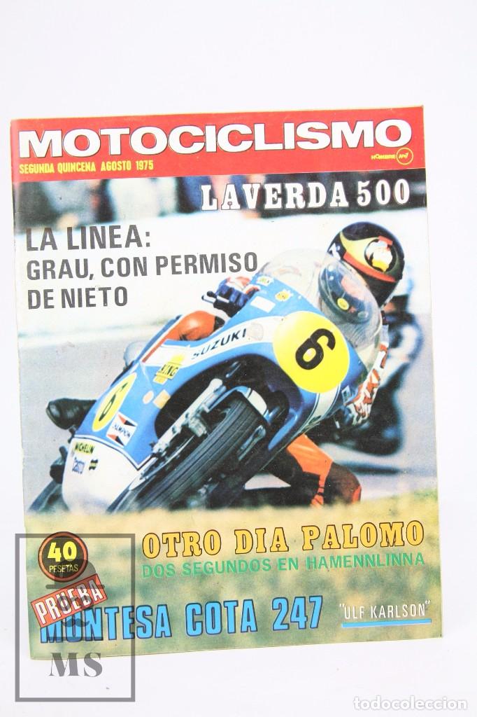 Voitures et Motocyclettes: Revista Motociclismo / Motos - Agosto 1975 - Grau, Con Permiso De Nieto - Editorial Edisport