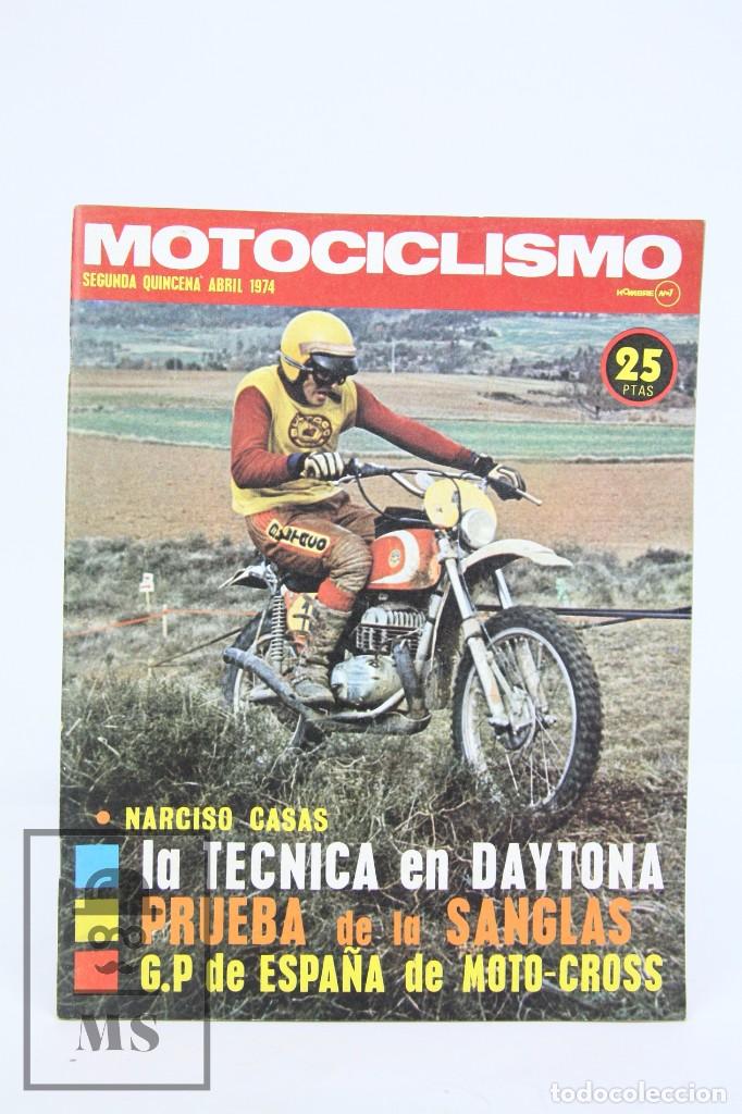 Voitures et Motocyclettes: Revista Motociclismo / Motos - Abril 1974 - La Tecnica En Daytona - Editorial Edisport