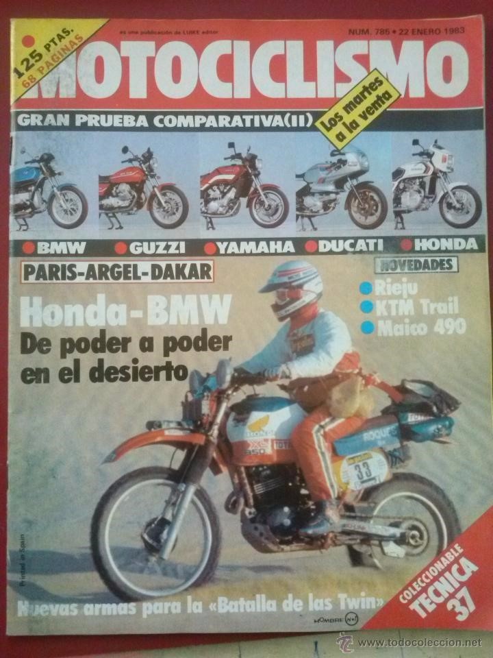 Carros e motociclos: REVISTA MOTOCICLISMO N&ordm; 785. A&Ntilde;O 1983. 22 ENERO. CCAVENDE.