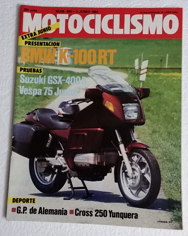 Carros e motociclos: REVISTA MOTOCICLISMO N&ordm; 854. A&Ntilde;O 1984. 2 DE JUNIO . EXTRA JUNIO. CCAVENDE
