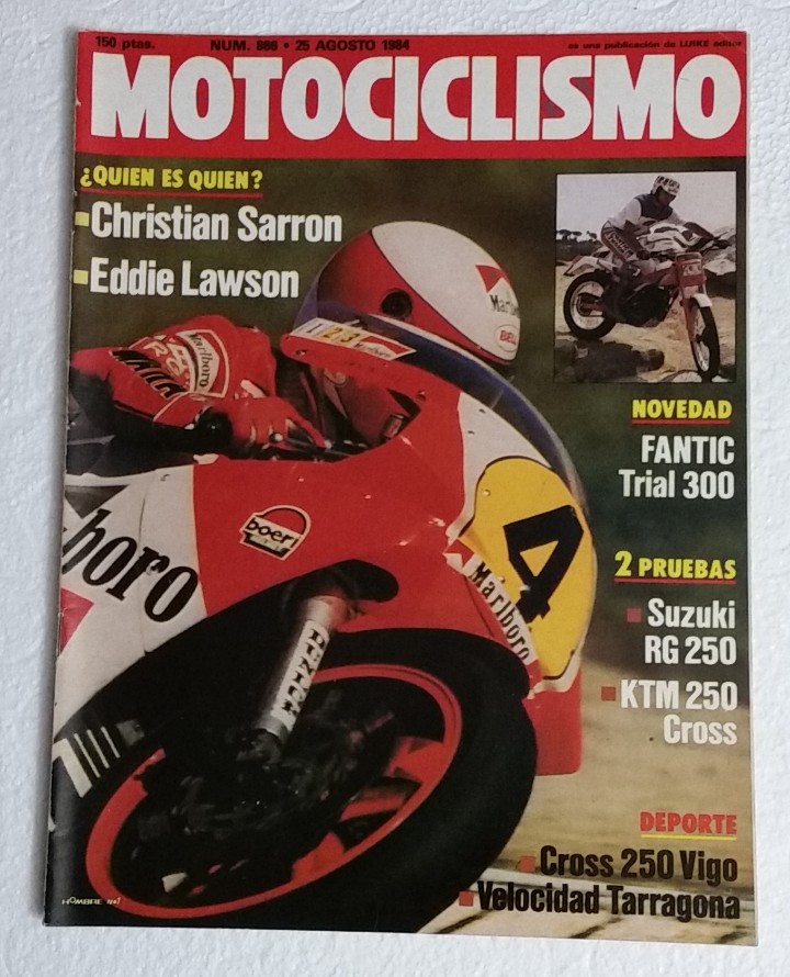 Automobili e Motociclette: REVISTA MOTOCICLISMO N&ordm; 866. A&Ntilde;O 1984. 25 DE AGOSTO. CCAVENDE