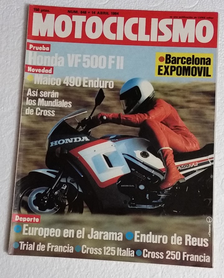 Automobili e Motociclette: REVISTA MOTOCICLISMO N&ordm; 848. A&Ntilde;O 1984. 14 DE ABRIL . CCAVENDE