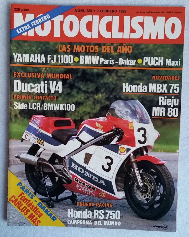 Cars and Motorcycles: REVISTA MOTOCICLISMO N&ordm; 888. A&Ntilde;O 1985. 2 DE FEBRERO. EXTRA FEBRERO. CCAVENDE.
