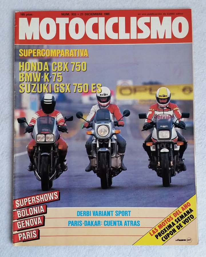 Autos und Motorr&auml;der: REVISTA MOTOCICLISMO N&ordm; 933. A&Ntilde;O 1985. 21 DE DICIEMBRE. CCAVENDE.