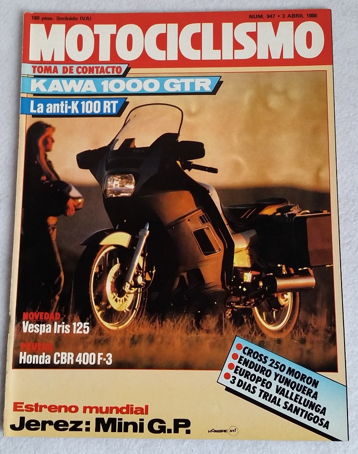 Autos und Motorr&auml;der: REVISTA MOTOCICLISMO N&ordm; 947. A&Ntilde;O 1986. 3 DE ABRIL. CCAVENDE