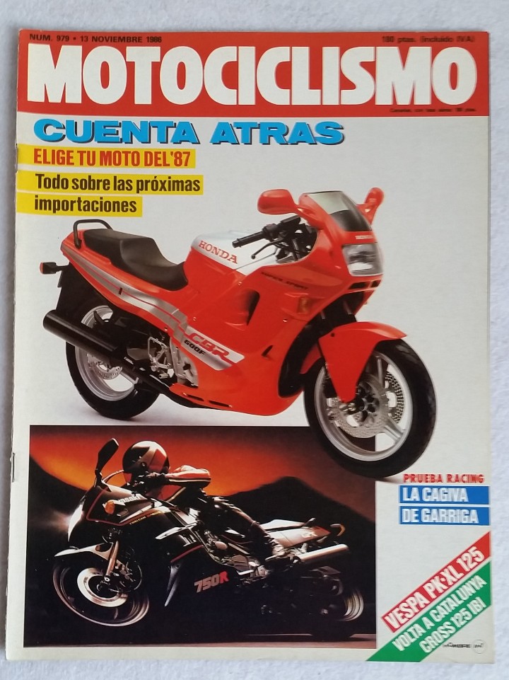 Automobili e Motociclette: REVISTA MOTOCICLISMO N&ordm; 979. A&Ntilde;O 1986. 13 DE NOVIEMBRE. CCAVENDE