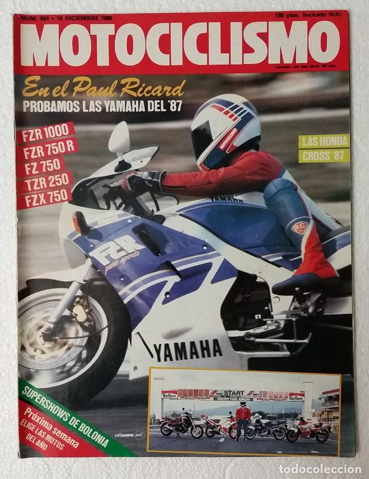 Autos und Motorr&auml;der: REVISTA MOTOCICLISMO N&ordm; 984. A&Ntilde;O 1986. 18 DE DICIEMBRE. CCAVENDE