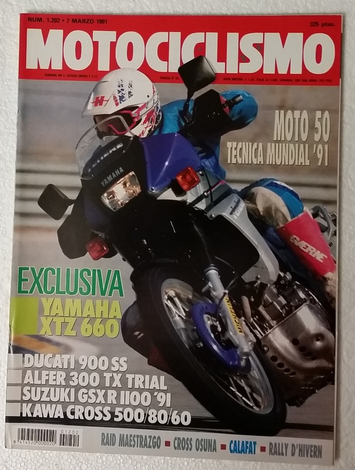 Carros e motociclos: REVISTA MOTOCICLISMO N&ordm; 1202. A&Ntilde;O 1991. 7 DE MARZO. CCAVENDE.